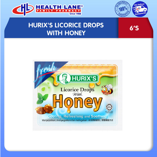 HURIX'S LICORICE DROPS DENGAN HONEY (6'S)